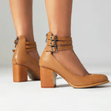 Women's Ankle Strap Heels | Sturdy Block Heel