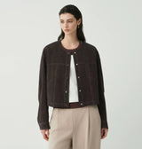 Short women’s jacket with a relaxed fit and front pockets | L&S 4