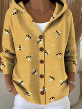 Women's Hooded Cardigan | Buttoned & Breathable