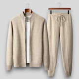 Two-piece set for women: loose-fitting cardigan and drawstring jogging bottoms | L&S 0