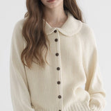Women's Knit Cardigan | Button-Front & Ribbed Cuffs