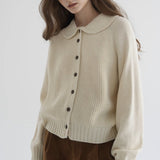Women's Knit Cardigan | Button-Front & Ribbed Cuffs