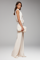 Women's Wide-Leg Jumpsuit | Sleeveless Fitted Design