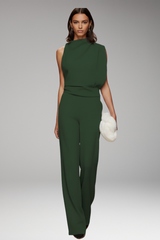Women's Wide-Leg Jumpsuit | Sleeveless Fitted Design