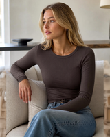 Women's Ribbed Top | Fitted & Stretch Comfort 21
