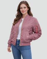 Women's bomber jacket with sleeve pocket 6