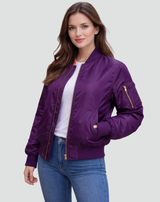 Women's bomber jacket with sleeve pocket 2