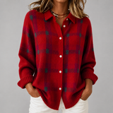 Women's Cardigan | Checked Button-Up Shirt Style