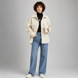 Women's Coat | Cropped Button-Up Overshirt