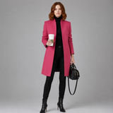 Women's Coat | Stand Collar & Longline