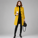 Women's Coat | Stand Collar & Longline