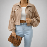 Women's Corduroy Jacket | Cropped Oversized & Button-Up