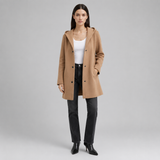 Women's Hooded Jacket | Button Front Longline
