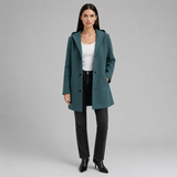 Women's Hooded Jacket | Button Front Longline