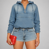Women's Hoodie | Denim Pullover & Half-Zip