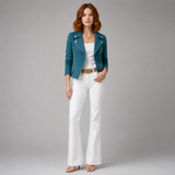 Women's Jacket | Biker Style & Zip-Front