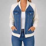Women's Jacket | Denim Bomber & Raglan Sleeves