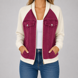 Women's Jacket | Denim Bomber & Raglan Sleeves