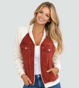 Trendy women's denim jacket with raglan sleeves 7