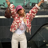 Women’s Floral Lightweight Jacket – Breathable Stylish Elegant Casual Comfortable Layering Everyday Outerwear 1