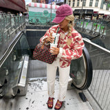 Women’s Floral Lightweight Jacket – Breathable Stylish Elegant Casual Comfortable Layering Everyday Outerwear 4