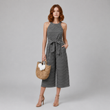 Women's Jumpsuit | Sleeveless Wide Leg Tie Waist Design