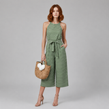 Women's Jumpsuit | Sleeveless Wide Leg Tie Waist Design