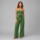 Women's Jumpsuit | Strapless Wide Leg Design