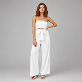 Women's Jumpsuit | Strapless Wide Leg Design