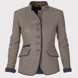 Women’s Long-Sleeve Jacket – Elegant Plain-Colour Layer 0