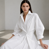 Women's Long Sleeve Maxi Dress | Collared Shirt Dress