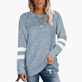 Women’s Long Sleeve Shirt with Relaxed Fit and Crew Neckline 0