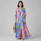 Women's Maxi Dress | Bohemian Puff Sleeve