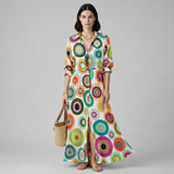 Women's Maxi Dress | Bohemian Puff Sleeve