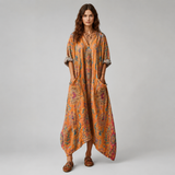 Women's Maxi Dress | V-Neck Bohemian Design