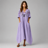 Women's Maxi Dress | V-Neck Bohemian Design