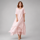 Women's Midi Dress | Flowy Layered Design