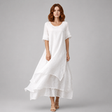 Women's Midi Dress | Flowy Layered Design