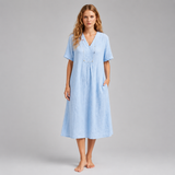 Women's Midi Dress | Relaxed V-Neck Breathable