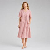 Women's Midi Dress | Relaxed V-Neck Breathable