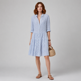 Women's Midi Dress | Tiered Button-Down Style