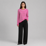 Women's Sweater | Striped & Crew Neck