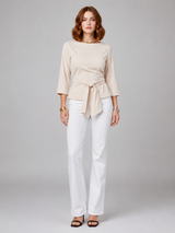 Women T-Shirt | Tie-Knot Waist & Round Neck
