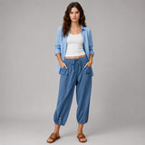 Women's Wide Leg Pants | Drawstring Waist Design