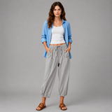 Women's Wide Leg Pants | Drawstring Waist Design