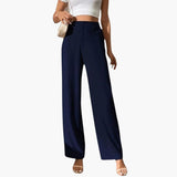 Women's High-Waist Trousers with Wide-Leg and Pleats 2