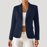 Women’s tailored-fit blazer with a drop collar| L&S 2