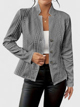 Women’s tailored jacket with quilted design and button fastening | L&S 1