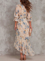Women's Floral Maxi Dress | Ruffled Tiered Skirt