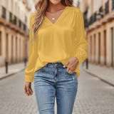 Yvonne – Women Satin blouse with V-neck 12